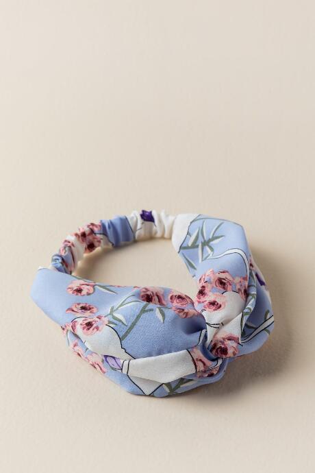 Francesca's Nidia Cherry Blossom Turban Headband - Oxford Blue