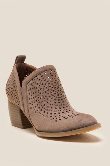 G.c. Shoes Ricky Laser Cut Ankle Boot - Taupe
