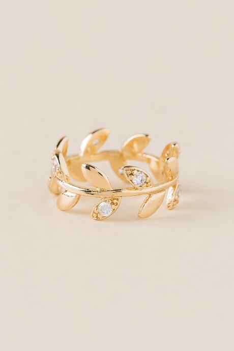 Francesca's Jasmine Leaf Midi Ring - Gold
