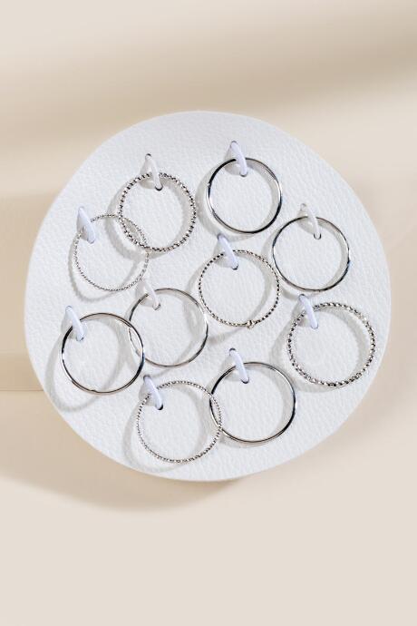 Francesca's Hannah Metal Ring Set In Silver - Silver