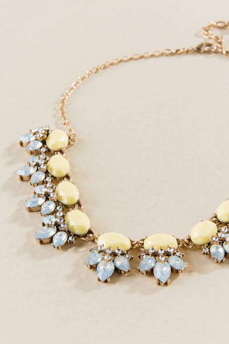 Francesca Inchess Savannah Yellow Statement Necklace - Pale Yellow