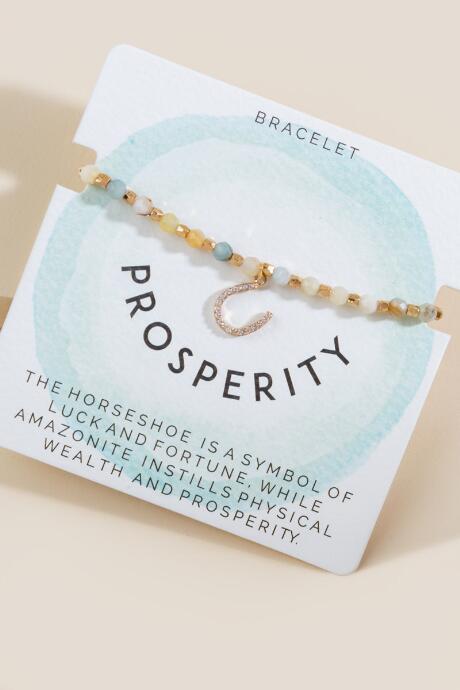 Francesca's Alexis Prosperity Adjustable Bracelet - Green