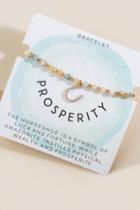 Francesca's Alexis Prosperity Adjustable Bracelet - Green
