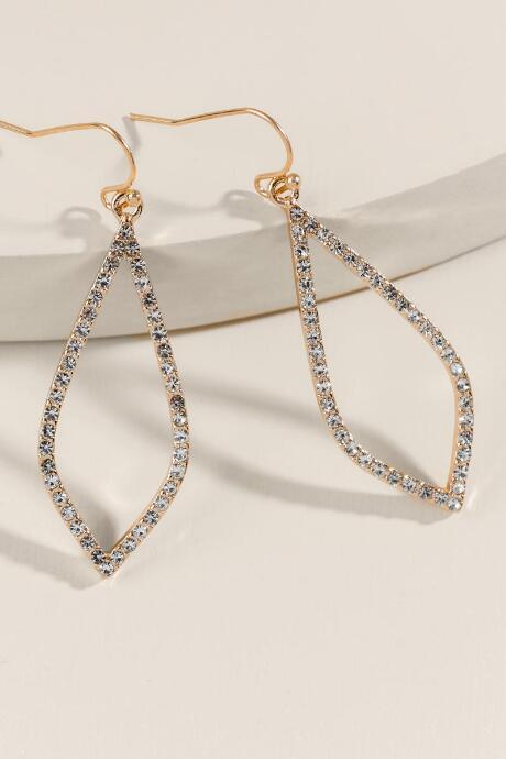 Francesca's Jillian Crystal Moroccan Earrings - Crystal