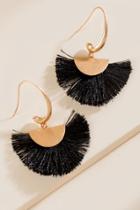 Francesca's Karen Tasseled Drop Earrings - Black