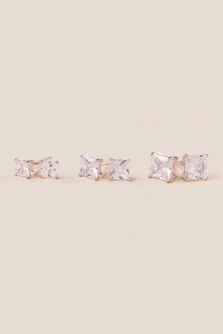 Francesca's Janissa Stud Earring Set - Crystal