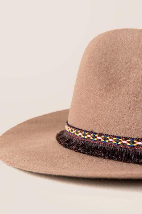 Francesca's Aria Felt Panama Hat - Camel