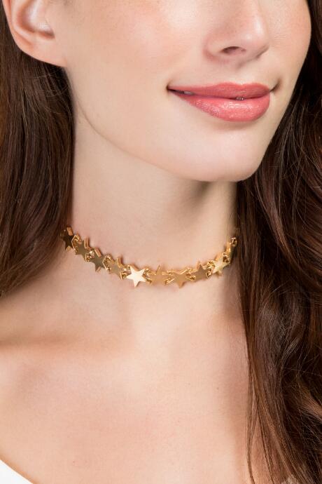 Francesca's Celestia Stars Choker - Gold