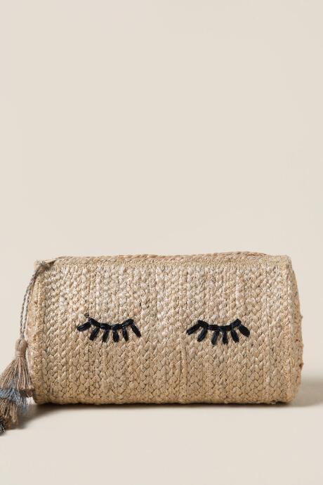 Francescas Santorini Straw Clutch In Natural - Natural