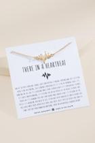 Francesca's Bryan Anthonys There In A Heartbeat Necklace - Gold