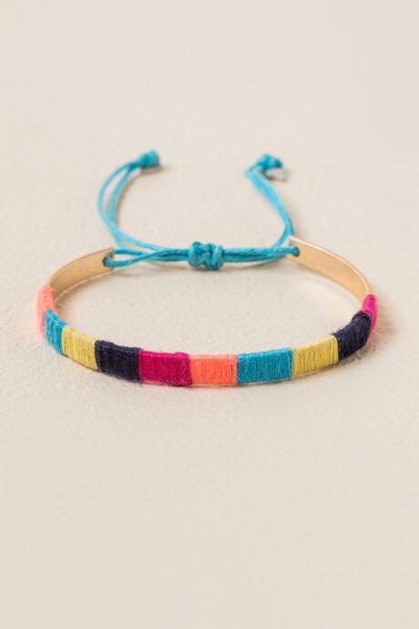 Francesca's Lainey Pull Tie Bangle In Multi - Multi