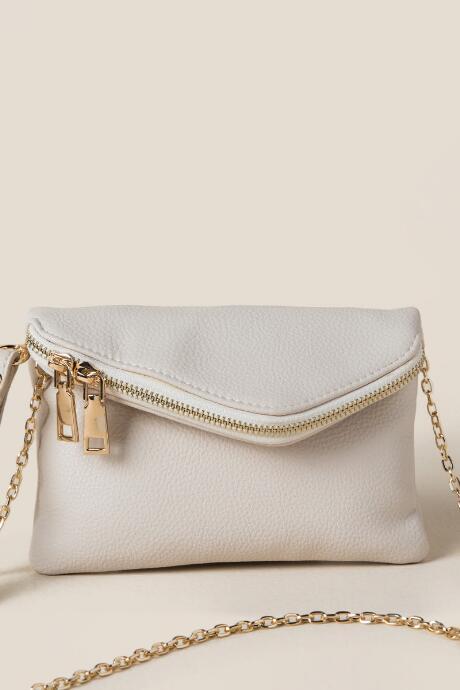 Francescas Alessandra Mini Clutch Crossbody - Ivory