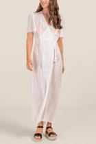 Francesca's Eden Maxi Kimono Cover-up - White