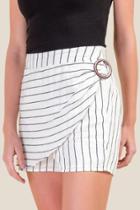 Francesca's Lillie Wrap Front Skort - Ivory