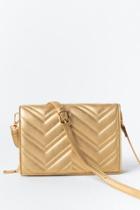 Francesca's Veronica Quilted Wallet - Gold