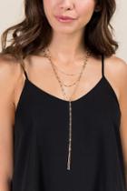 Francesca's Melissa Delicate Layered Necklace - Gold