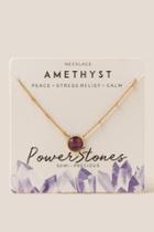 Francesca's Zari Amethyst Pendant Necklace - Purple