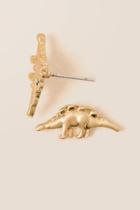 Francesca's Stegosaurus Dino Stud Earring - Gold
