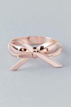 Francesca Inchess Blaire Delicate Bow Ring - Rose/gold