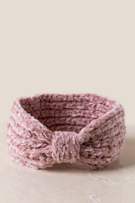 Francesca Inchess Elena Chenille Turban - Blush