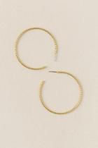 Francesca's Alba Rope Texture Hoop Earring - Gold