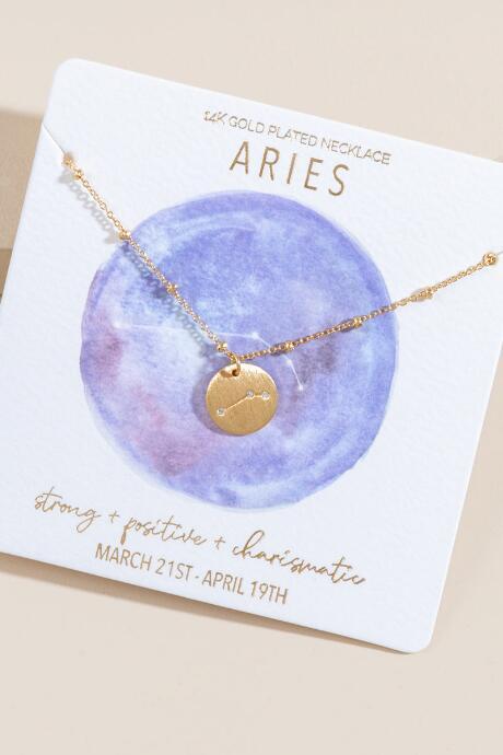 Francesca's Aries 14k Gold Pendant Necklace - Gold