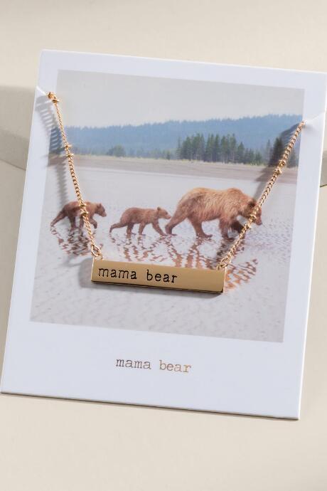 Francesca's Mama Bear Pendant - Gold