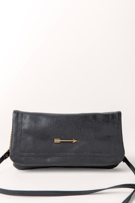 Francesca's Arrow Emblem Crossbody - Black