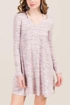 Francesca Inchess Cora Clavicle Ribbed Knit Dress - Pink