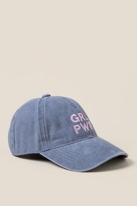 Francesca's Grl Pwr Baseball Cap - Gray