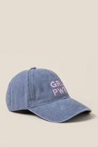 Francesca's Grl Pwr Baseball Cap - Gray