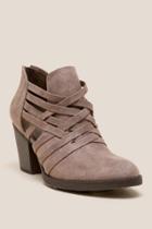 Fergalicious Jillie Woven Strap Ankle Boot - Taupe