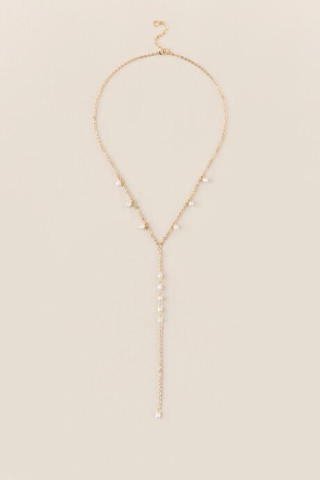 Francesca's Brooklyn Delicate Pearl Y Necklace - Pearl