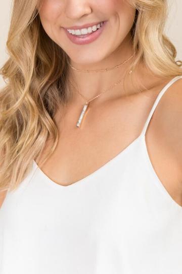 Francesca's Brienne Howlite Layered Choker - White