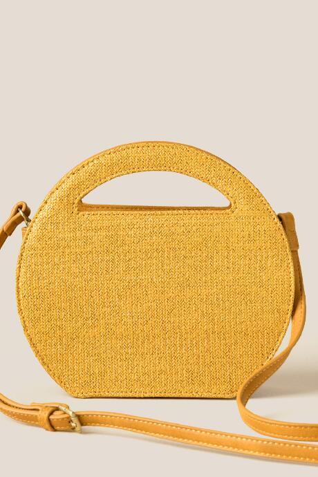 Francesca's Kinley Circle Crossbody In Mustard - Mustard