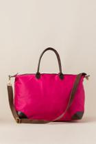 Francesca's Luna Nylon Weekender Bag - Pink
