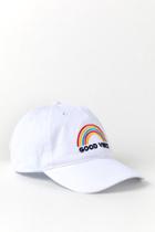 Francesca's Good Vibes Baseball Hat - White
