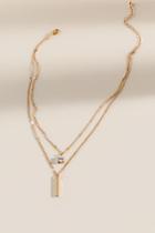 Francesca's Alexa Layered Cz Pendant Necklace - Gold