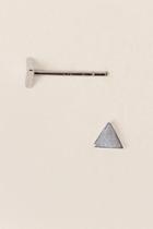 Francesca's Maddie Triangle Stud Earring - Silver