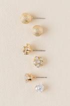 Francesca's Milly Stud Earring Set - Crystal