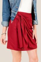 Francesca's Amma Gameday Mini Skirt - Maroon