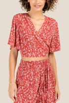 Francesca Inchess Mia Ditsy Floral Crop Top - Cinnamon