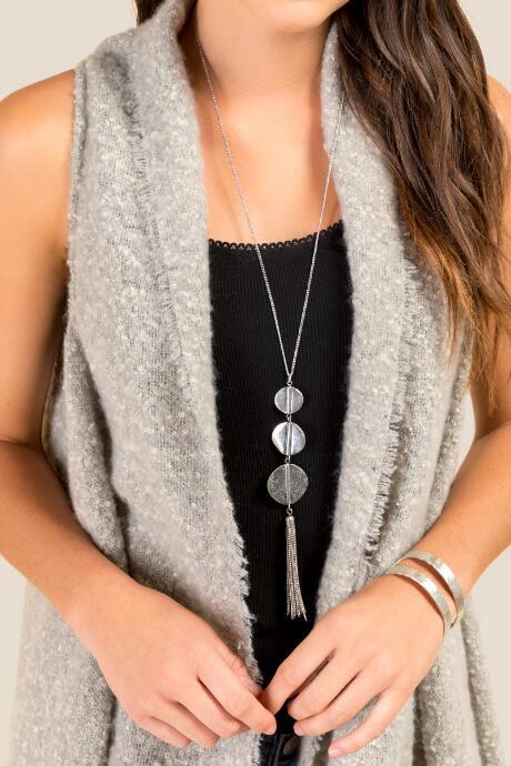 Francesca's Robinson Boucle Flyaway Vest - Gray