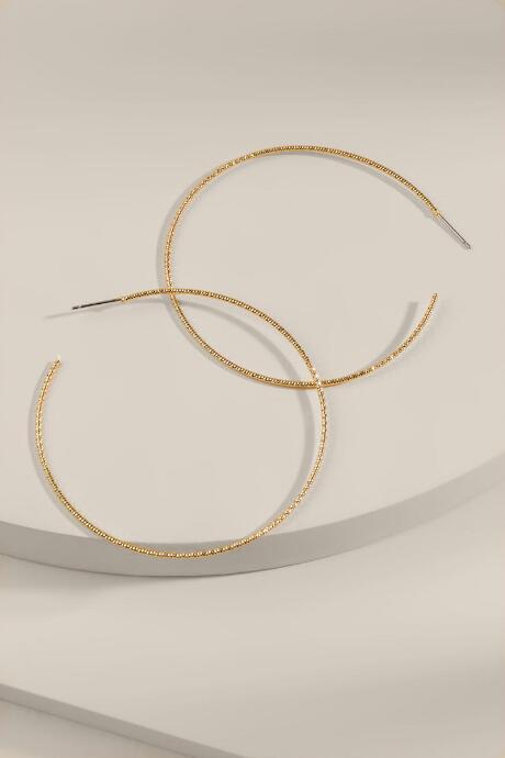 Francesca's Tara Large Gold Hoops - Gold