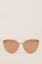 Francesca's Mylene Cat Eye Sunglasses - Blush