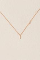 Francesca's L 14k Initial Necklace In Rose Gold - Rose/gold