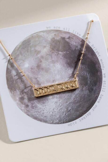 Francesca's Moon Phases Pendant - Gold
