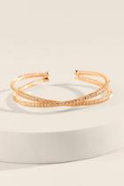 Francesca's Coryn Woven Wire Bracelet - Gold