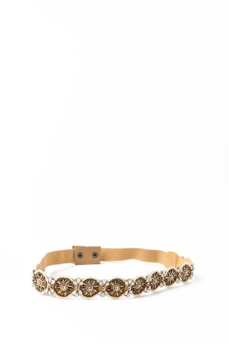 Francesca's Gretchen Beaded Stretch Belt - Black