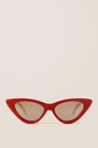 Francesca's Bella Small Cat-eye Sunglasses - Red